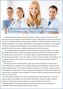 Personal statement for fellowship